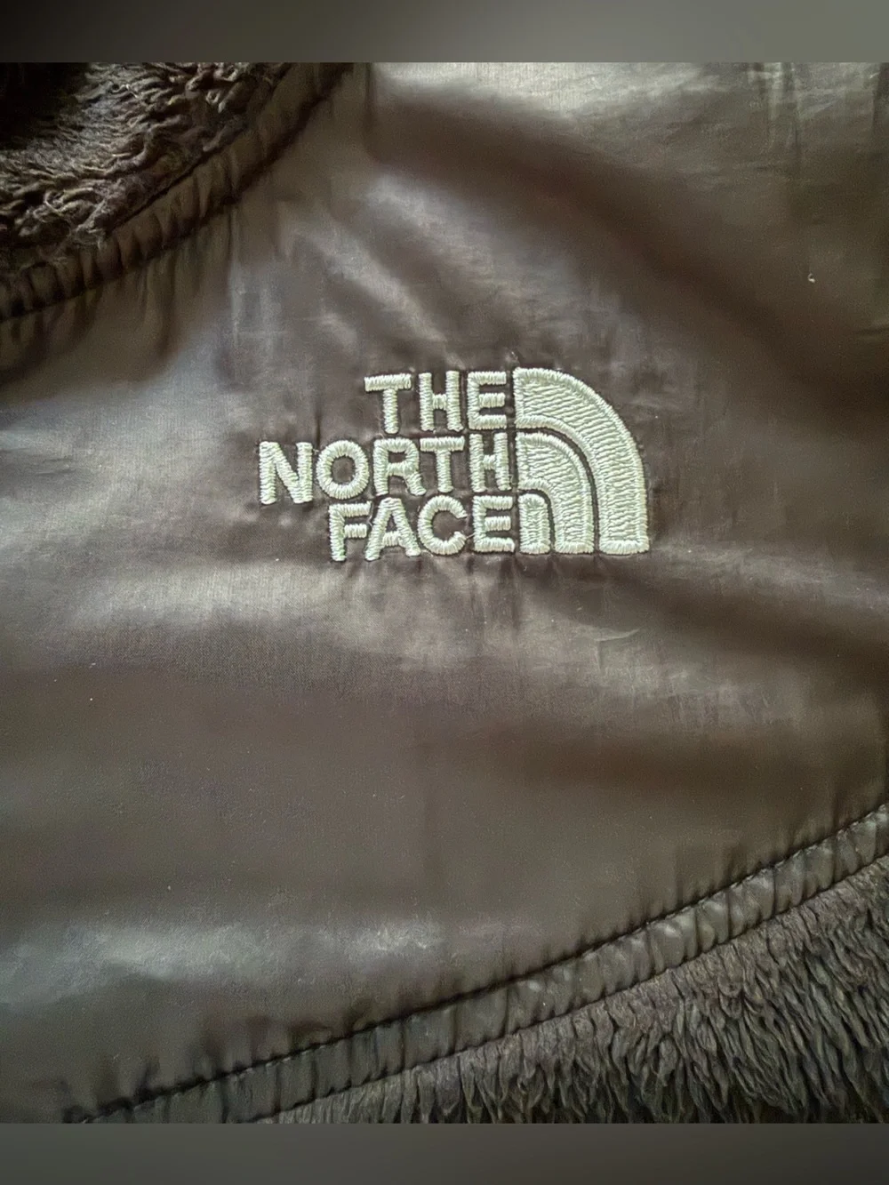 The North Face Girl’s Black Fleece Jacket with White Logo